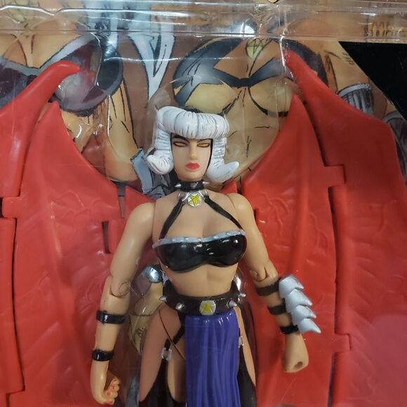NEW Vintage 90s Sisters of Darkness Platinum Letha Action Figure Skybolt Toyz - Picture 3 of 8
